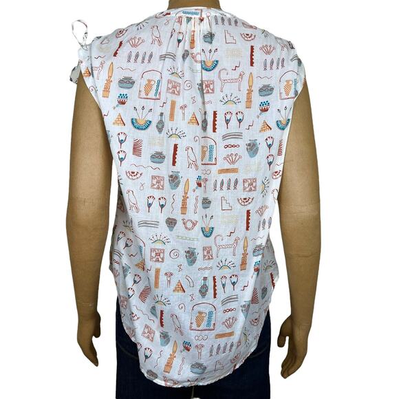 Anthropologie x Danielle Kroll Sleeveless Button Down Size XS - Picture 9 of 12